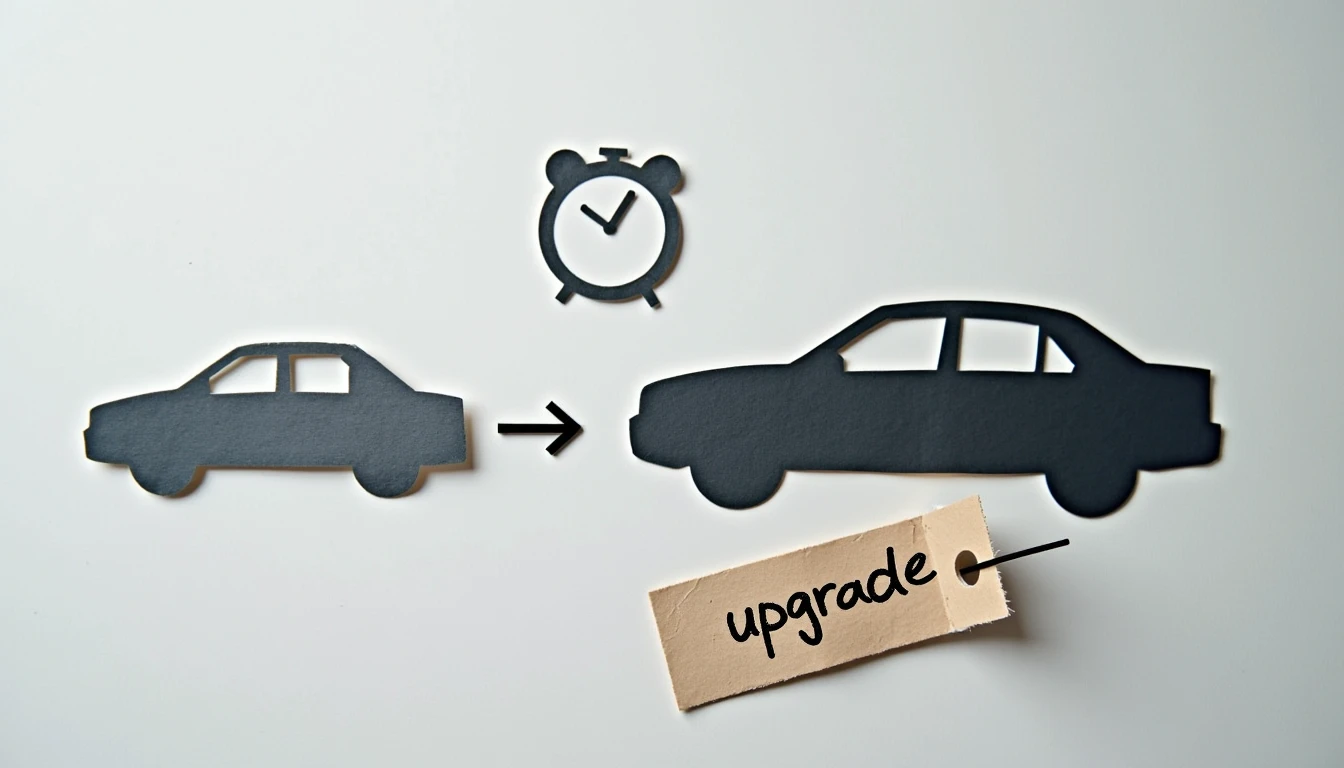 Two clock faces and sedan silhouettes 30 vs 45 minutes