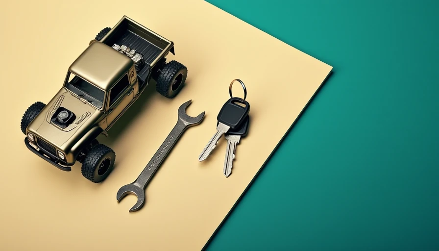 Illustration for squatted truck
